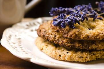 Image showing Handmade lavender cookies