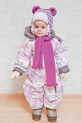 Image showing Baby in winter clothes