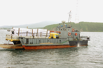 Image showing Loaded ferry.