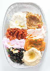 Image showing Mezze plate from above