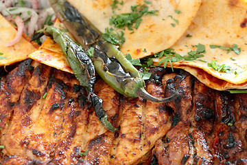 Image showing Grilled chicken closeup