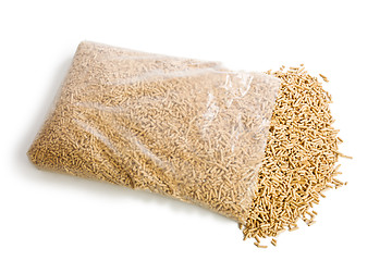 Image showing wooden pellets in plastic bag