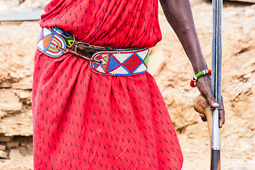 Image showing Masai traditional costume