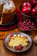 Image showing Slices of panettone