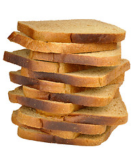 Image showing stack of toast rye bread