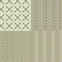 Image showing Set vintage shabby background with classy patterns