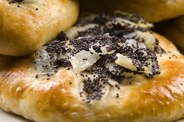 Image showing Cebularze - traditional polish cake with onion and poppy seed