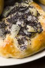 Image showing Cebularze - traditional polish cake with onion and poppy seed