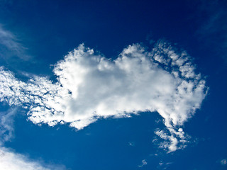 Image showing Beautiful white cloud in the shape of Australia