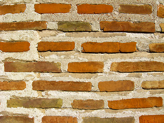 Image showing Wall from a red brick