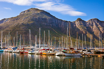 Image showing Sailboats at Hout Bay Marina