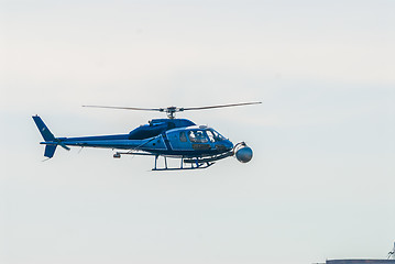 Image showing Helicopter over Charles River, Boston