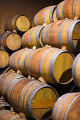 Image showing Barrels of South African wine