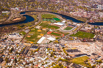 Image showing Harvard Stadium aerial