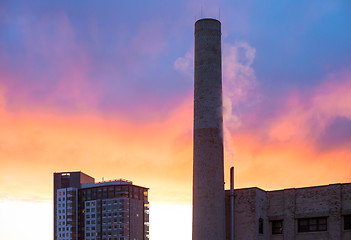 Image showing Industrial smokestack