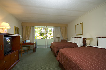 Image showing hotel room with office