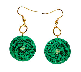 Image showing Earrings with sequins. galaxy