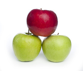 Image showing Red and green apples