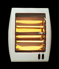 Image showing Electric heater black isolated