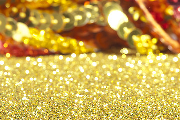 Image showing Holiday yellow shiny background