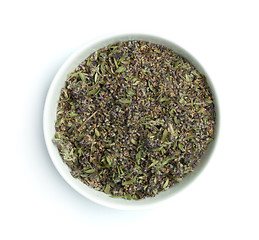 Image showing Dried thyme in a bowl 