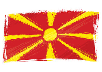 Image showing Grunge Macedonia flag