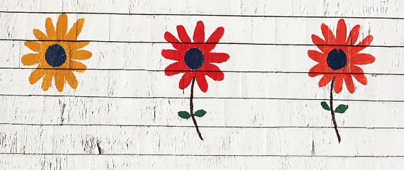 Image showing Painted flowers