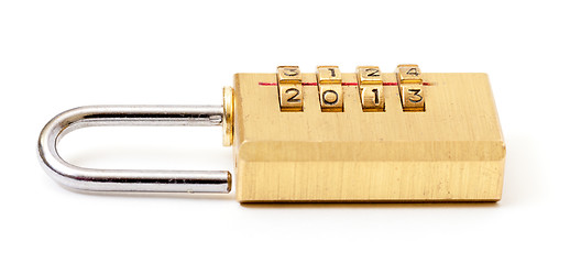 Image showing Open Combination Padlock