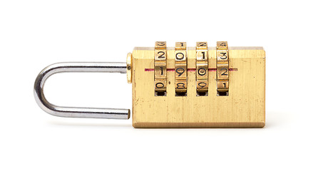 Image showing Open Combination Padlock