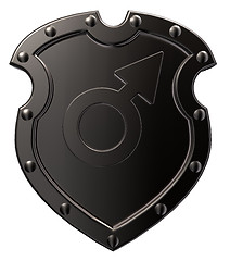 Image showing male symbol on shield