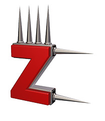 Image showing prickles letter z