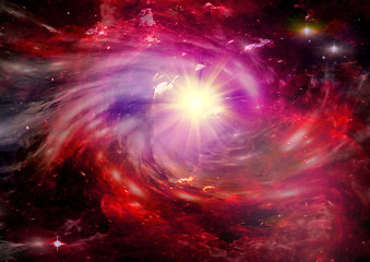 Image showing galaxy in a free space