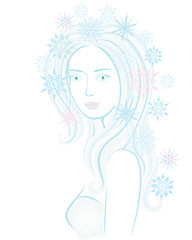 Image showing Fantasy snowflake maiden