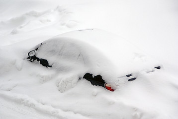 Image showing Car after a snow storm