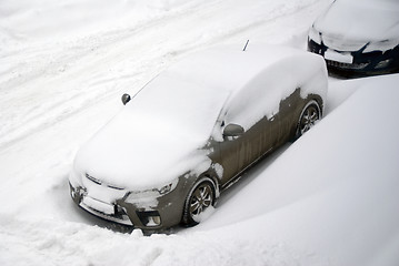 Image showing Car in snowy weather