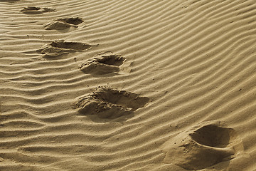 Image showing Footprints in the sand