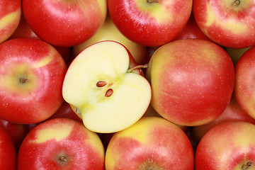 Image showing Red apples forming a background