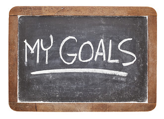 Image showing my goals on blackboard