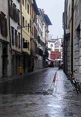 Image showing Empty Street in the Rain