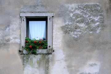 Image showing Window on the Shabby House Wall