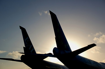 Image showing Silhouette Jet Wings