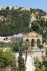 Image showing Mount of Olives, view from the walls of Jerusalem.