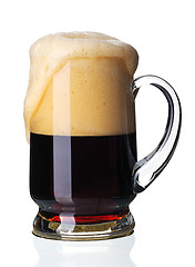 Image showing Glass of dark beer, isolated.