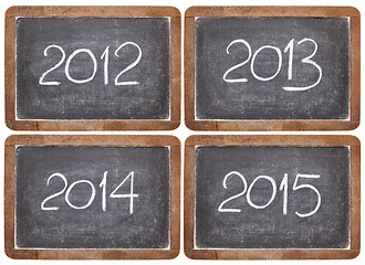 Image showing incoming years on blackboard