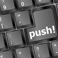 Image showing push key on computer keyboard