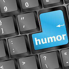 Image showing keyboard with humor word