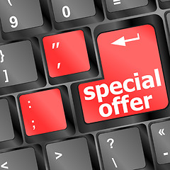 Image showing special offer button on computer keyboard