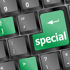 Image showing special button on laptop keyboard
