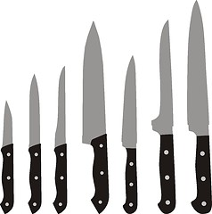 Image showing Kitchen knives