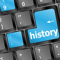 Image showing Laptop keyboard and key history on it